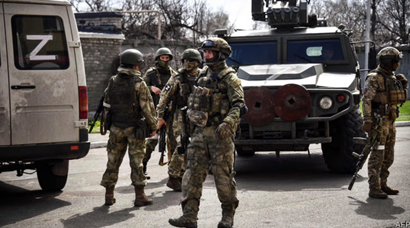 Ejército ruso en Donbás. Fuente The Economist